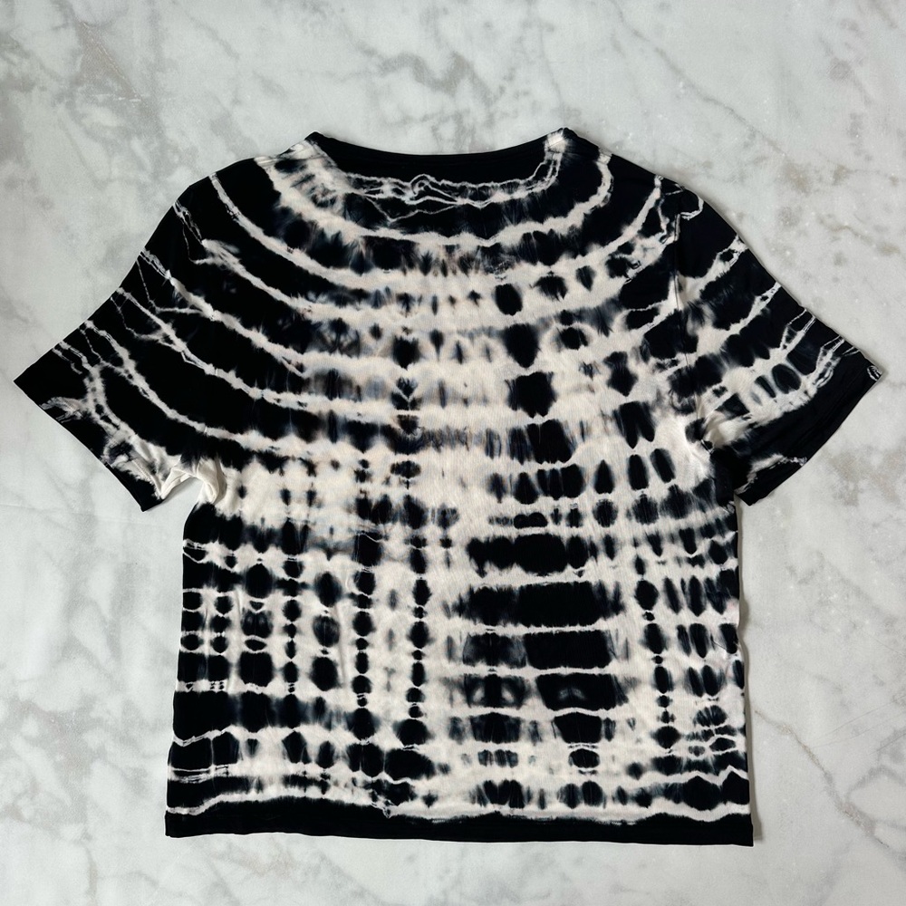 Acne Studios Tia Black and White Tie Dye Oversized Shirt